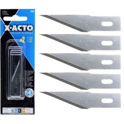 xa-x-acto-202-#2-large-fine-point-blades-set-package-of-5