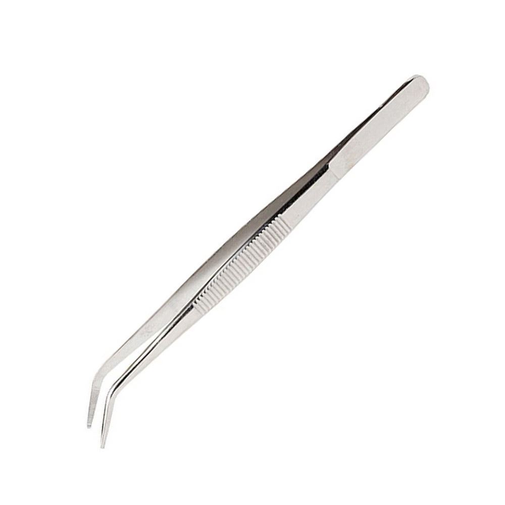 Stainless Steel Angled Tweezers Model Building Straight/Curved/Arc/Pointed  Tool