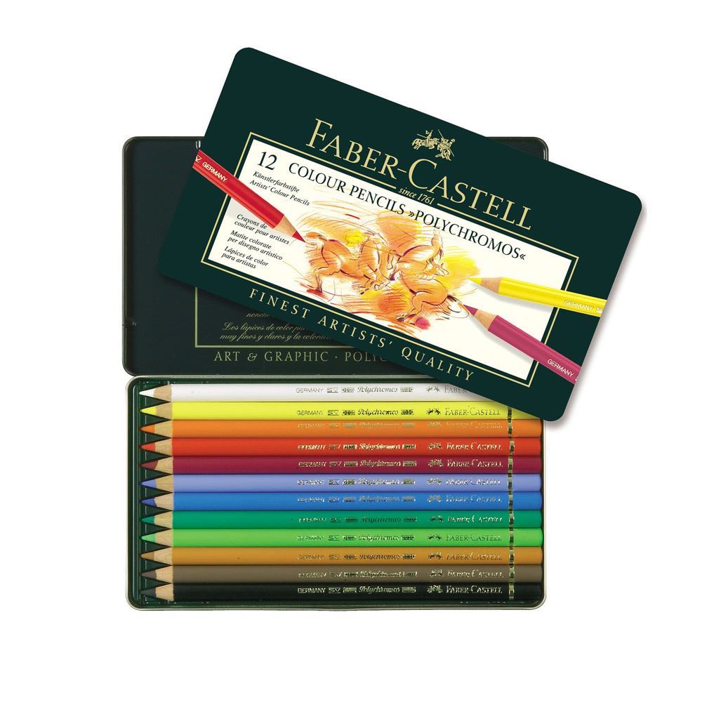 Faber-Castell 60-Piece Pitt Pastel Pencils in A Metal Tin