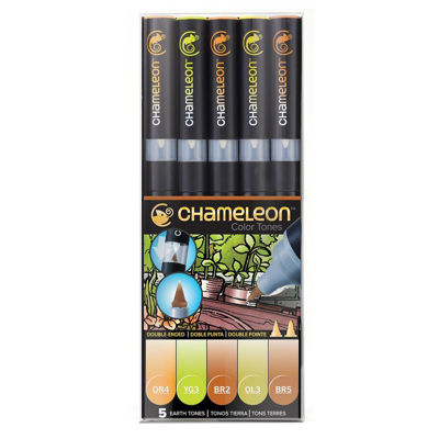 CLCT0503 Chameleon 5-Pen Earth Tones Set
