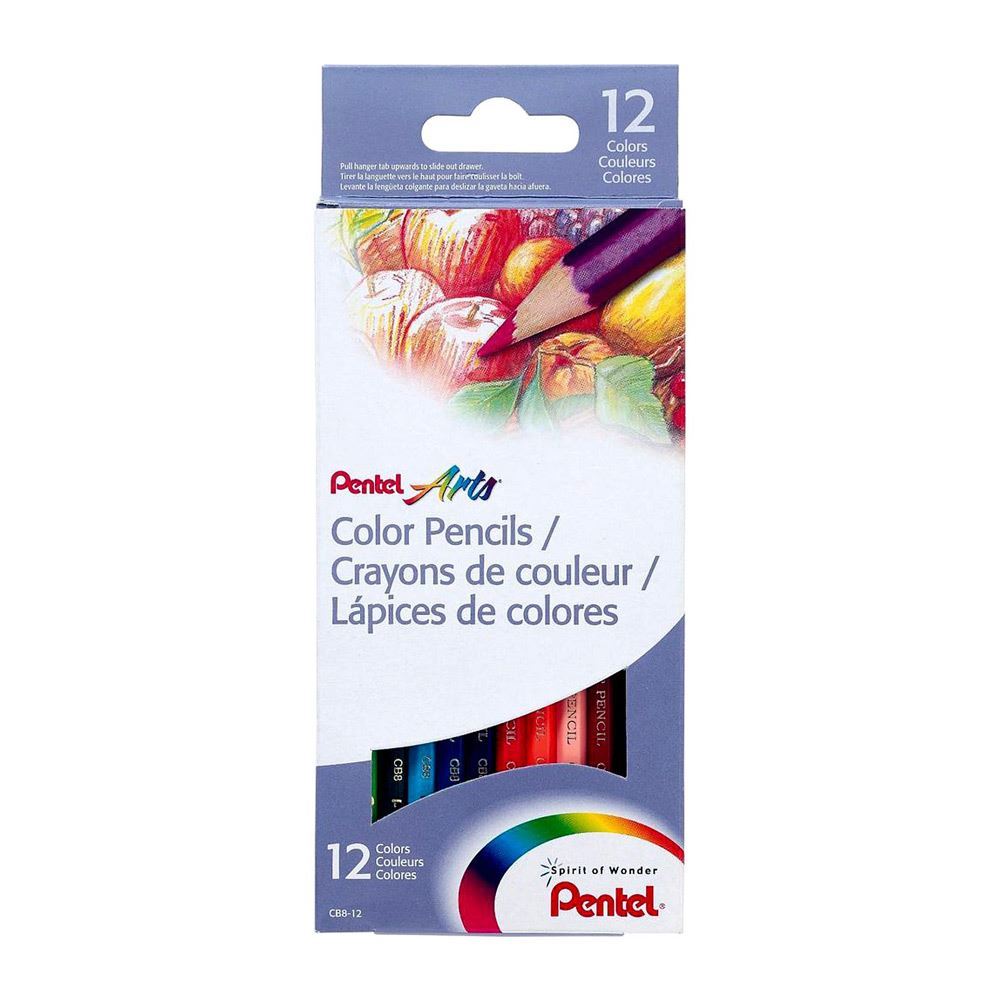 Pentel Oil Pastels Large Assorted Colours (Pack of 12) GHT-12