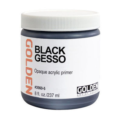 GD3560-5 : Golden Gesso Ground 8oz - Black
