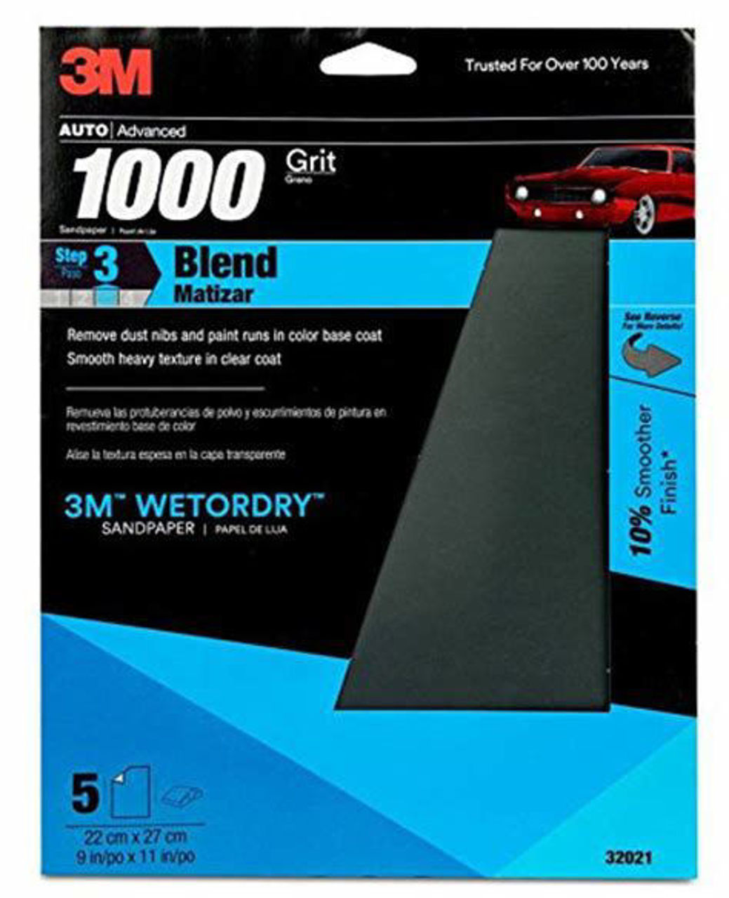 Show details for 3M Sandpaper  WET/DRY Paper 1000A Grit 5Pk Picture of 3M Sandpaper  WET/DRY Paper 1000A Grit 5Pk