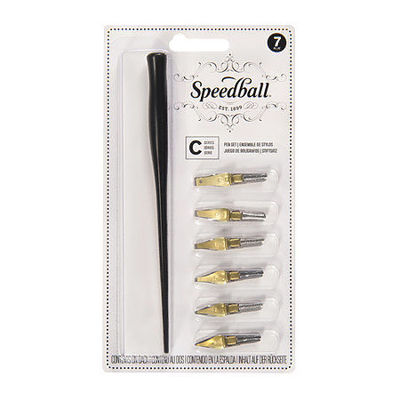 SP2957 C Style Set - 6 Dip Pens & a Holder