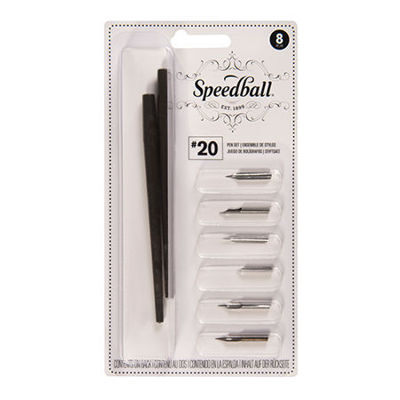 SP2967 : Speedball No.20 General Purpose Set - 6 nibs & 2 Holders