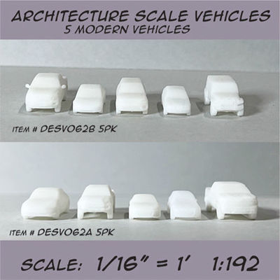 Picture of Scale Plastic Cars - White Color