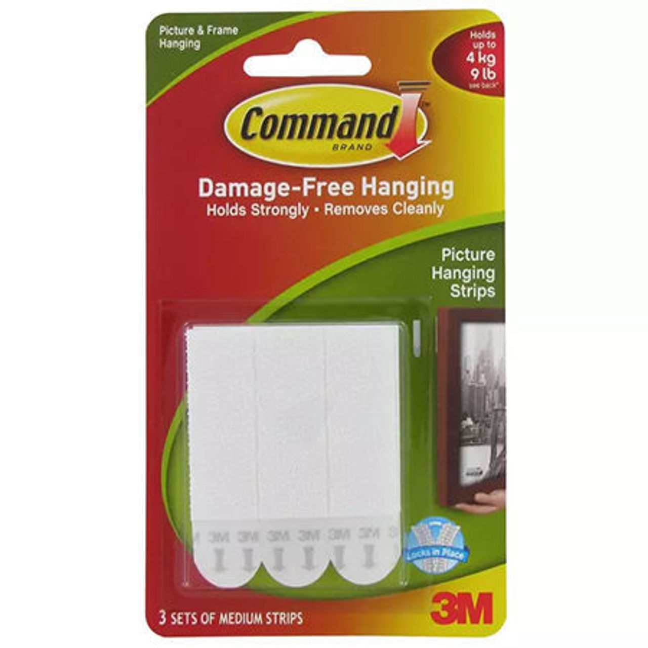 Show details for 3M Medium Picture Hanging Strips  3 sets/pack Picture of 3M Medium Picture Hanging Strips  3 sets/pack