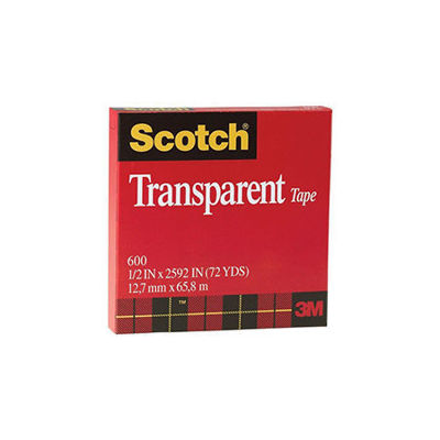 Transparent Tape Boxed 1/2'' x 72yd Boxed